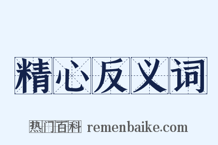 精心反义词是什么意思的图片